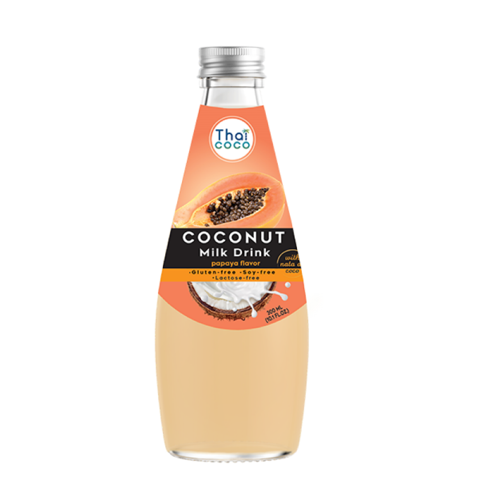 Coconut milk drink Papaya flavor with Nata de coco 300 ml.