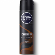 Nivea Men Spray Deep Black Charcoal Brown 150ml.