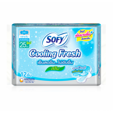 Sofy Cooling Fresh Slim Wing 25cm. 12pcs.