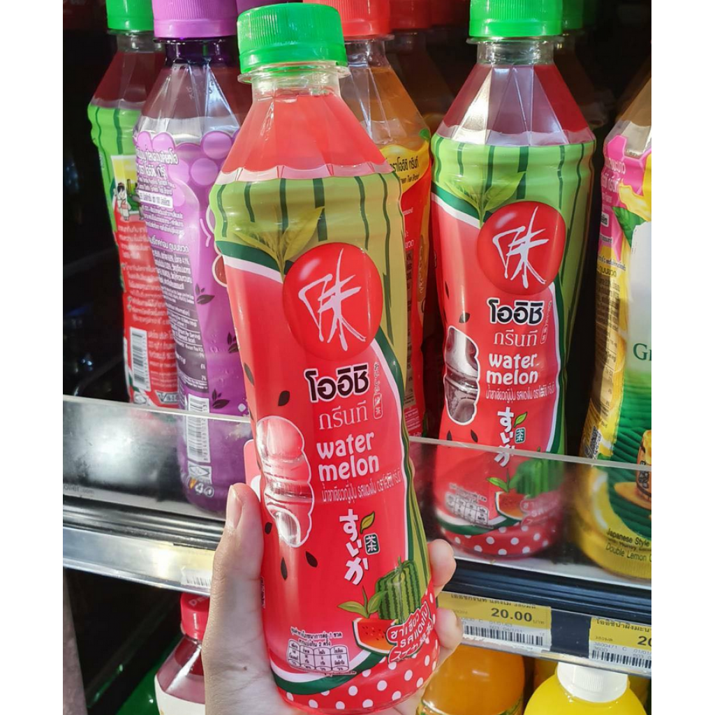 Oishi Green Tea Watermelon Flavour 380ml.