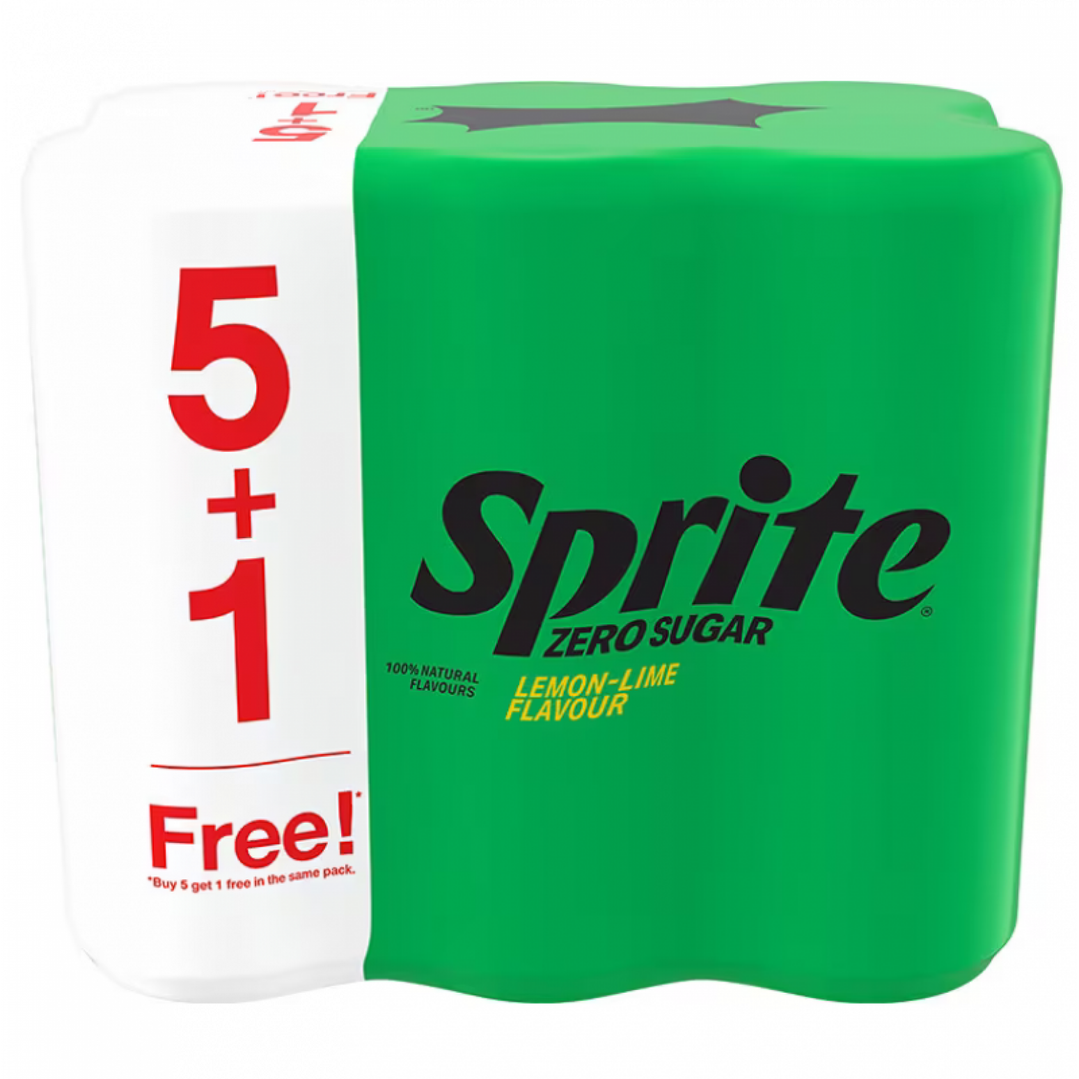 Sprite Sugar Free Carbonated Drink Lemon Lime 325ml. Pack 5 Free 1