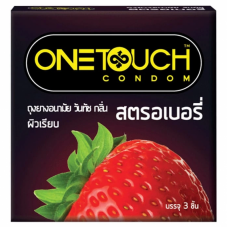 One Touch condom, strawberry scent, size 52 m