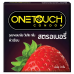 One Touch condom, strawberry scent, size 52 mm., contains 3 pieces.