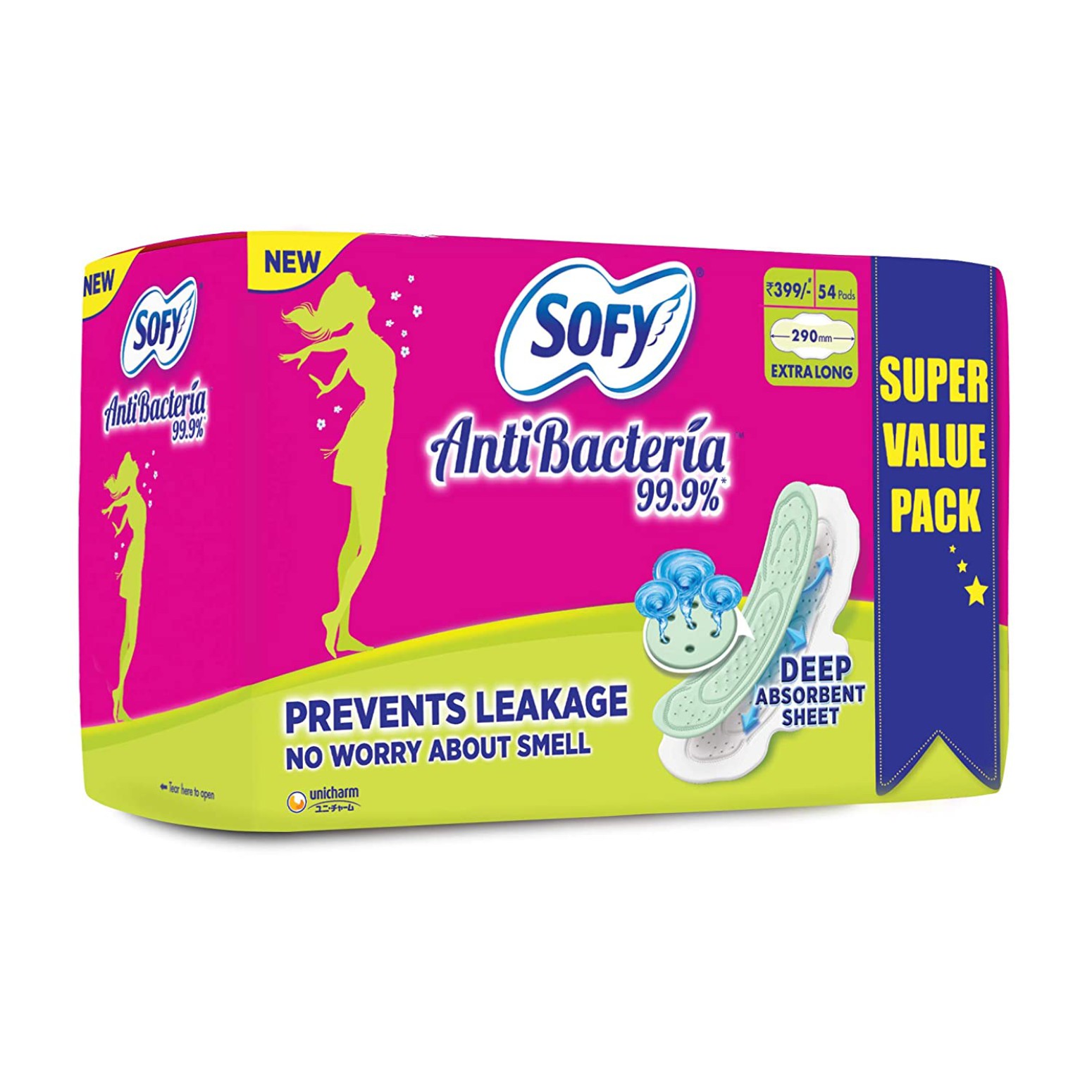 Sofy Sanitary Pads for Night 1 Pack