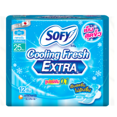 Sanitary pad SOFY Cooling Fresh Extra Super Slim 0.1 25 cm.
