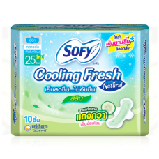 Sofy Cooling Fresh Natural Slim Wing 25cm 10pcs