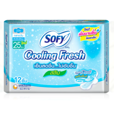 Sofy Cooling Fresh Slim Wing 25cm 12pcs