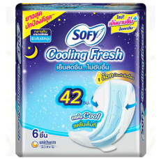 Sofy Cooling Fresh Night Slim Wing 42cm 6pcs