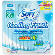 Sofy Cooling Fresh Sanitary Super Slim 0.1 Wing 25cm 14pcs