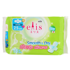 Elis Smooth and Dry Sanitary Napkin Day Slim Wings 25cm 18pcs