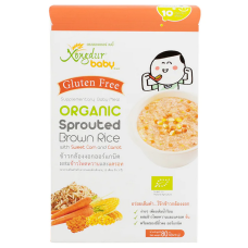 Xongdur Baby Organic Sprouted Brown Rice Porridge with Sweet Corn and Carrot 80g