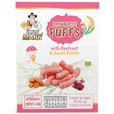 Uncle Mark Organic Brown Rice Puffs Beetroot and Sweet Potato 40g