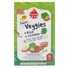 Picnic Baby Supplementary Super Veggies Rice and Chicken 100g
