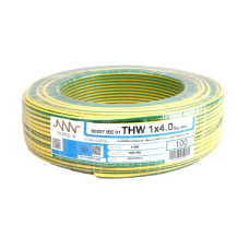 NNN Power cable THW Green with yellow stripes.