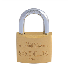 Brass Short Neck Spring Padlock SOLO 84-20 mm.