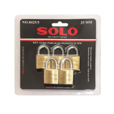Stainless steel padlock key alike SOLO 8425 25 mm.