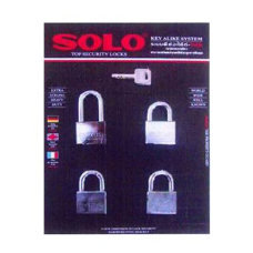 Padlock key alike SOLO 4507SQC 40 mm. pack 4