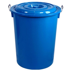 Water tank with lid 113.50 liters blue Basket