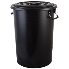 Plastic bucket 77 liters Basket black