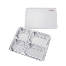 ZEBRA rectangular food tray size 28 cm. with lid